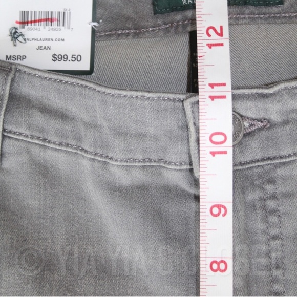 LRL Lauren Ralph Lauren 16W Gray-Wash Straight Heritage Women's Jeans - NEW - Picture 15 of 16